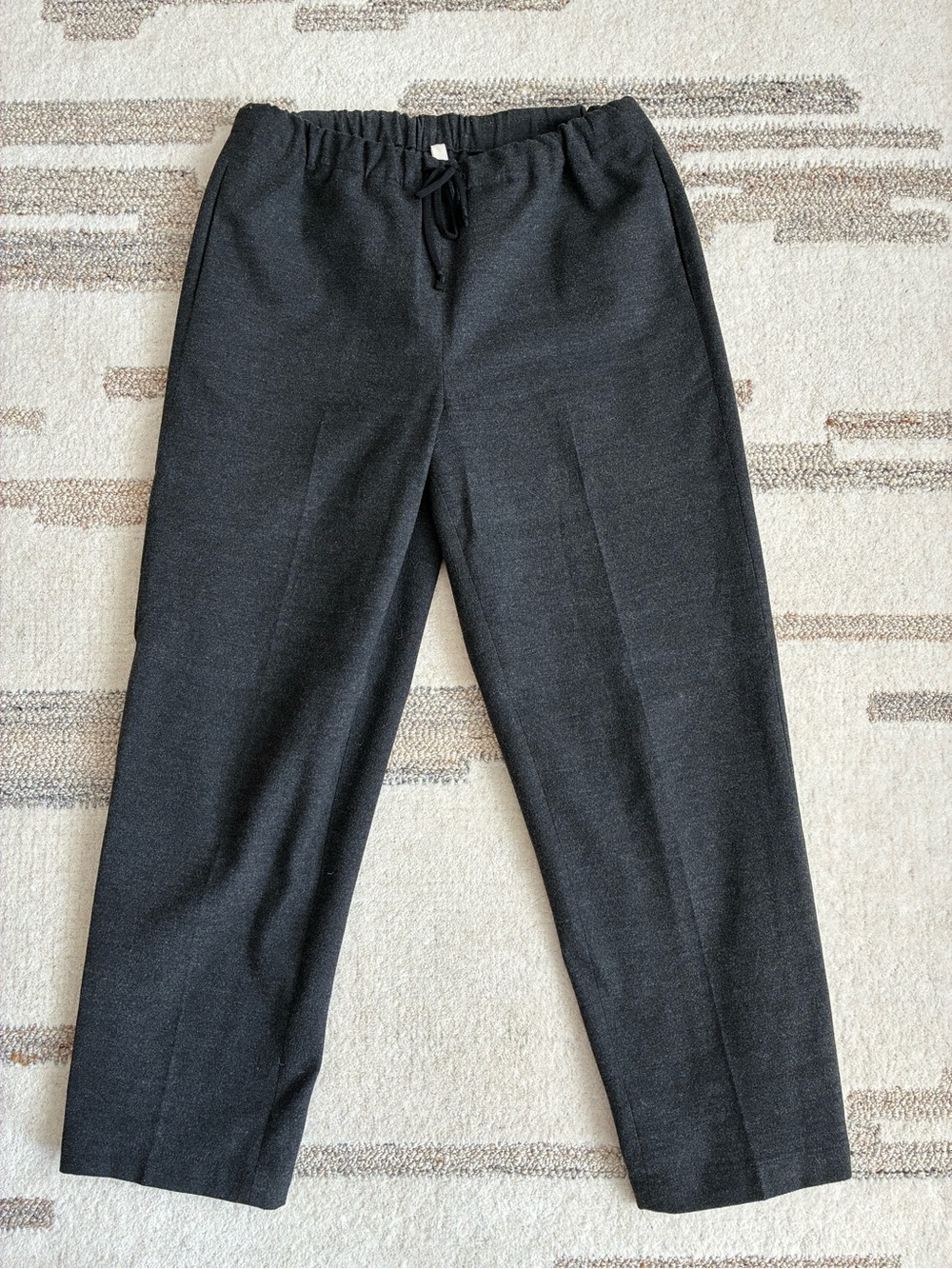 Babaton Dark Charcoal Straight-leg, Ankle-length Drawstring Pants